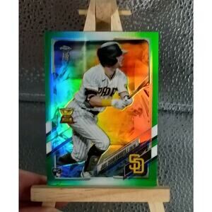 2021 Topps Chrome BEN BALLER #49 Jake Croneworth Green Refractor Serial #ed...